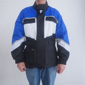 VTG '80S Tourmaster Riding Apparel Blue Black Biker Nylon Waterproof Jacket XS